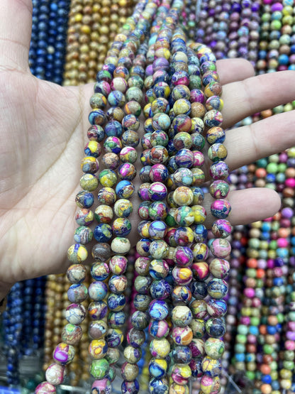 Sea Sediment Imperial Jasper Loose Beads Free Shiping