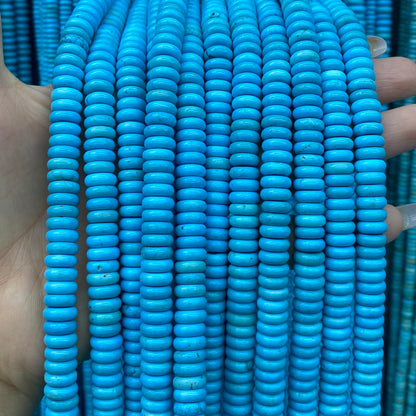 Turquoise Loose Beads Round Fcaeted Rice Rondelle Flat Oval Irregular Shape Beads