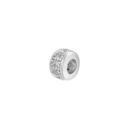 1PCS Brass Cubic Zirconia Sparkling Beads