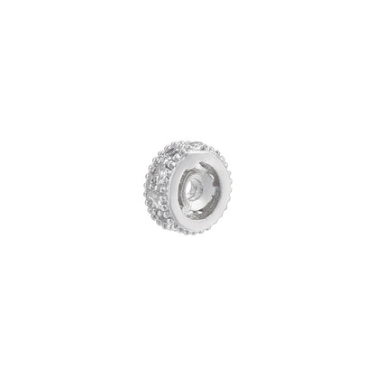 1PCS Brass Cubic Zirconia Sparkling Beads