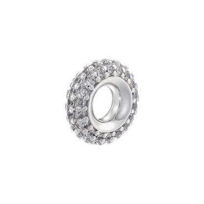 1PCS Brass Cubic Zirconia Sparkling Beads