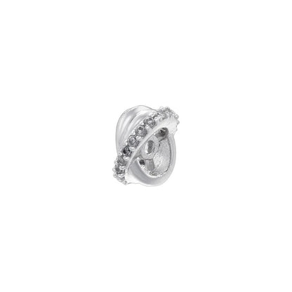 1PCS 18K Gold-plated Brass Inlaid With Zircon Spacer Beads