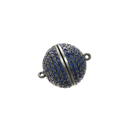 1PCS Handmade Brass Cubic Zirconia Round Connector