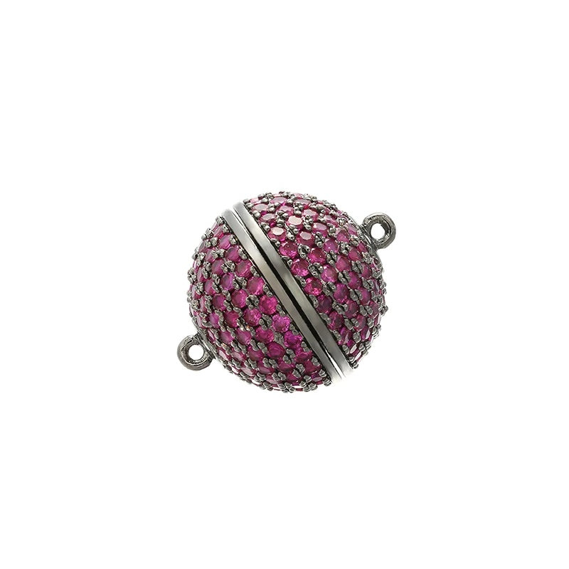 1PCS Handmade Brass Cubic Zirconia Round Connector