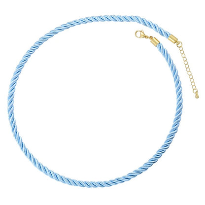 1PCS Braided Silk Rope Necklace Cords With Bright Gold Finish
