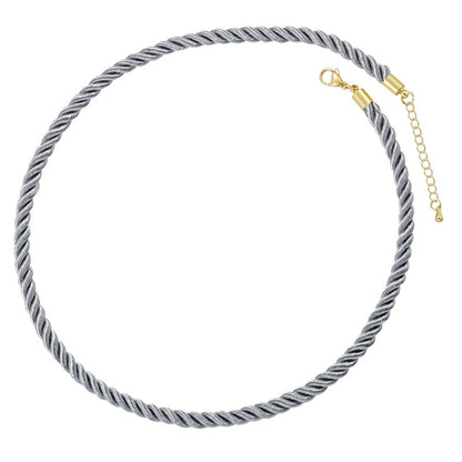 1PCS Braided Silk Rope Necklace Cords With Bright Gold Finish