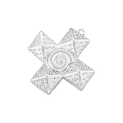 1Pcs Cross Pendants Brass Cubic Zirconia Cross Charms Necklaces