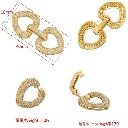 1 Pcs Hooks Accesories Supplies Brass Cubic Zirconia Connectors