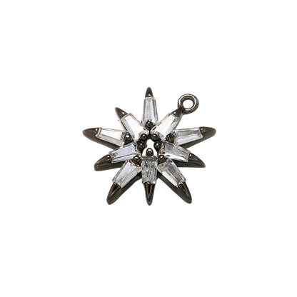 1PCS Brass Crystal Multi-Angle Star Charm Pendant
