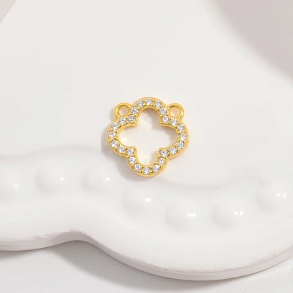1PCS Hollowed-Out lucky Four-Leaf Clover Connector Clover Charm