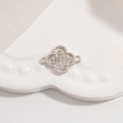 1PCS Hollowed-Out lucky Four-Leaf Clover Connector Clover Charm