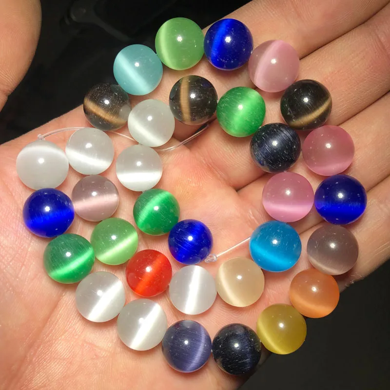 Mixed Colors Cat's Eye Beads Round Beads