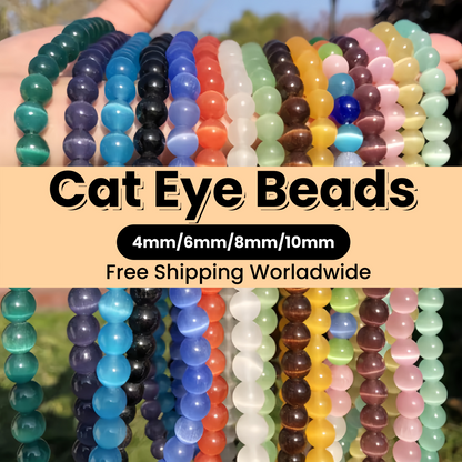 Vegetation Green Cat's Eye Beads Round Beads