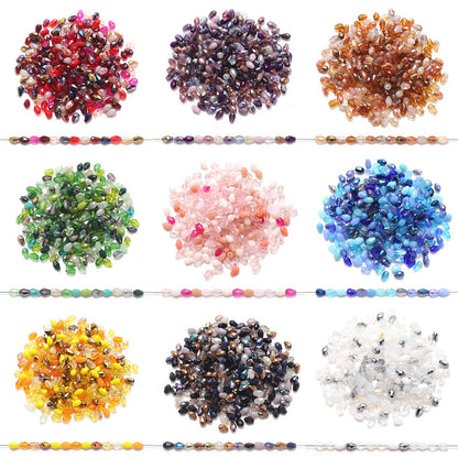 200pcs Medium Hole Teardrop-Shaped Glass Beads