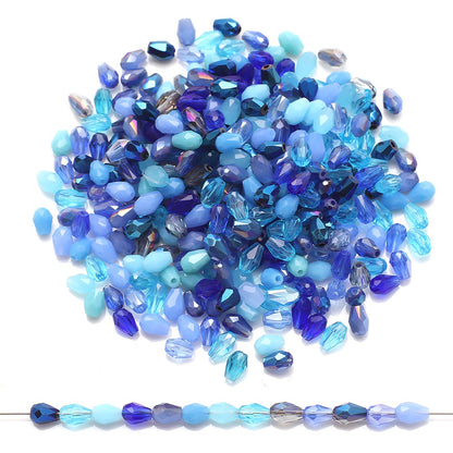 200pcs Medium Hole Teardrop-Shaped Glass Beads