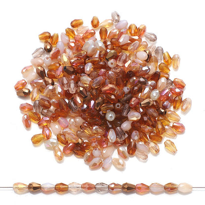 200pcs Medium Hole Teardrop-Shaped Glass Beads