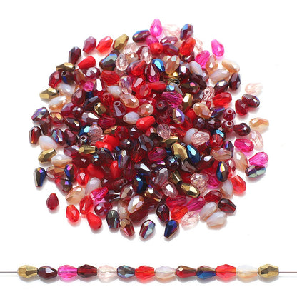 200pcs Medium Hole Teardrop-Shaped Glass Beads