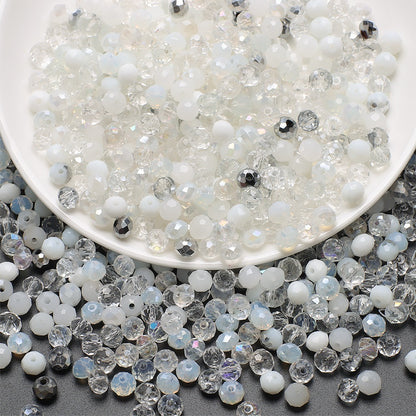 Rondelle Multicolored AB Glass Beads