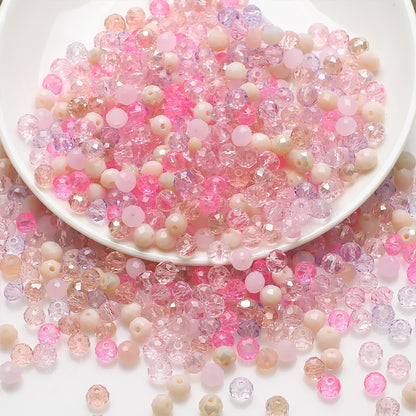 Rondelle Multicolored AB Glass Beads