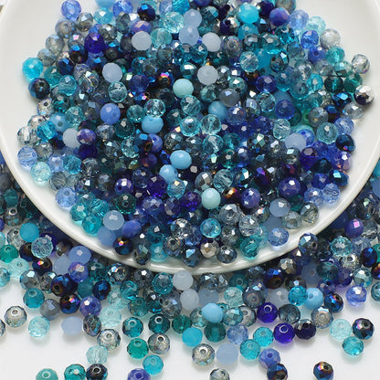 Rondelle Multicolored AB Glass Beads