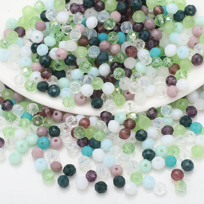 Rondelle Multicolored AB Glass Beads