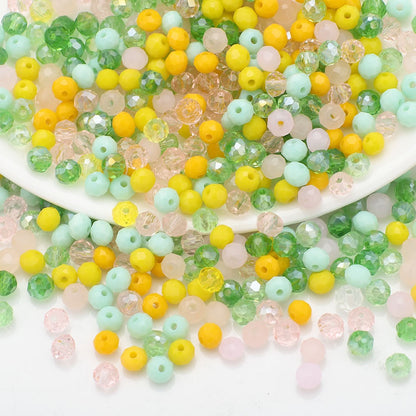 Rondelle Multicolored AB Glass Beads