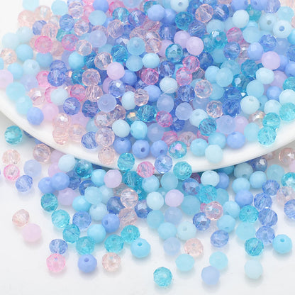 Rondelle Multicolored AB Glass Beads