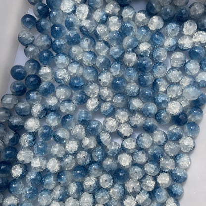 100pcs Colorful Glass Crackle Round Loose Beads