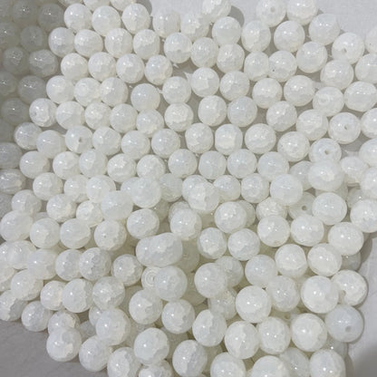 100pcs Colorful Glass Crackle Round Loose Beads
