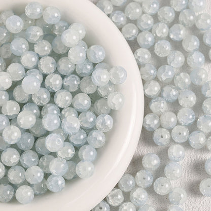 100pcs Colorful Glass Crackle Round Loose Beads