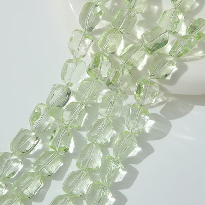 50pcs Clear Translucent Glass Irregular Beads