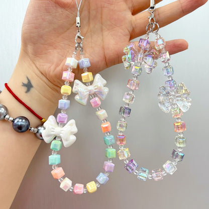 60pcs Transparent Acrylic Cube Beads