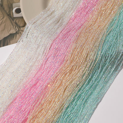 5 Strands Super Shiny Faceted Glass Seed Beads