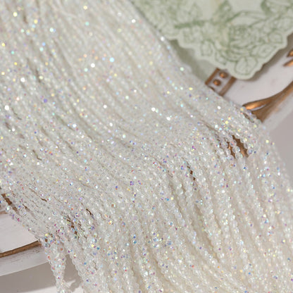 5 Strands Super Shiny Faceted Glass Seed Beads