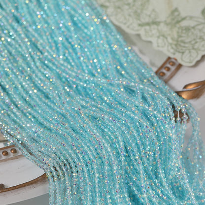 5 Strands Super Shiny Faceted Glass Seed Beads