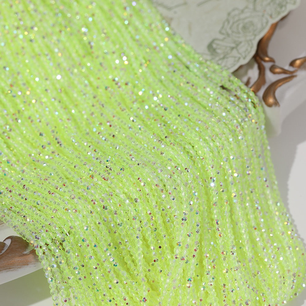 5 Strands Super Shiny Faceted Glass Seed Beads