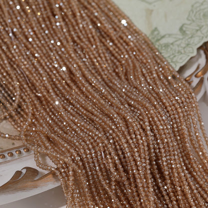 5 Strands Super Shiny Faceted Glass Seed Beads