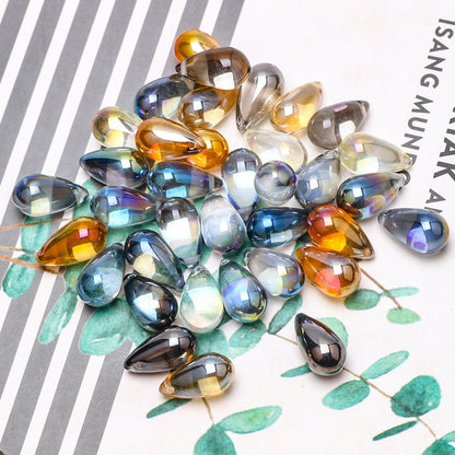 30pcs 9x15mm Teardrop Glass Pendants Beads