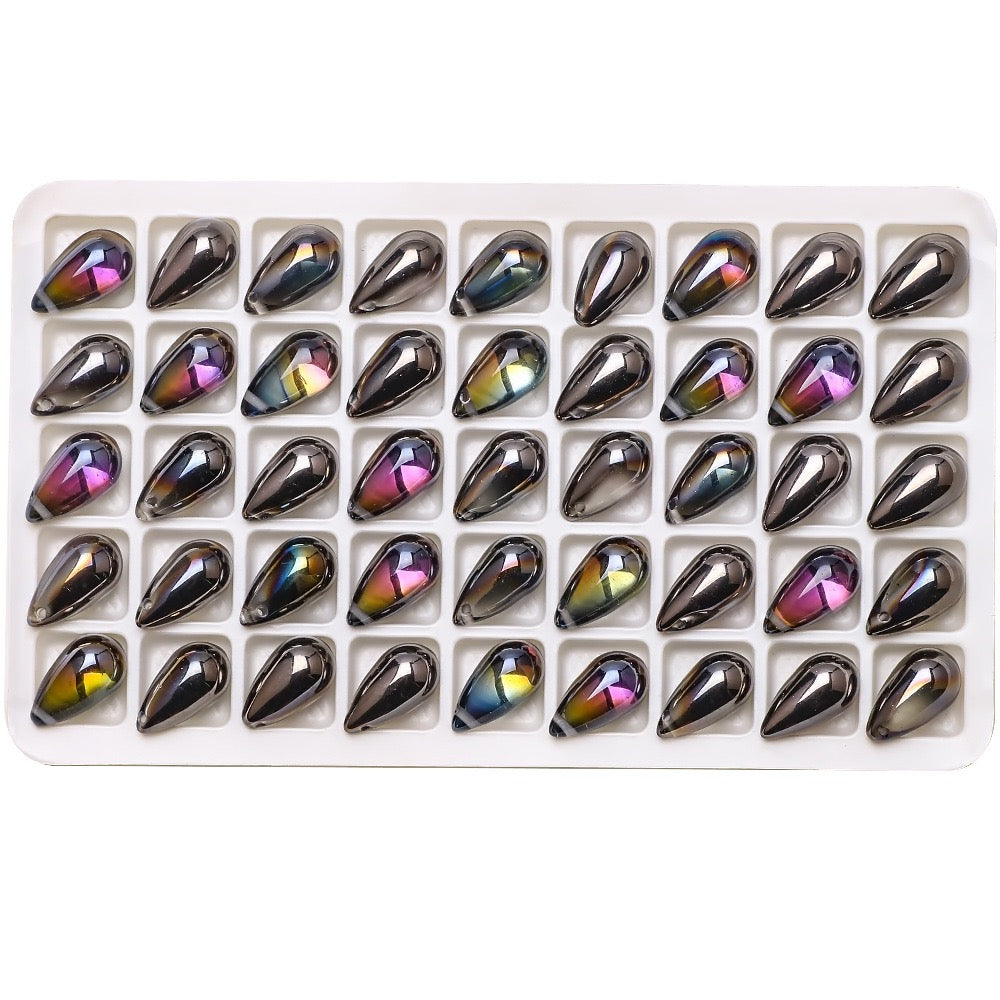 30pcs 9x15mm Teardrop Glass Pendants Beads