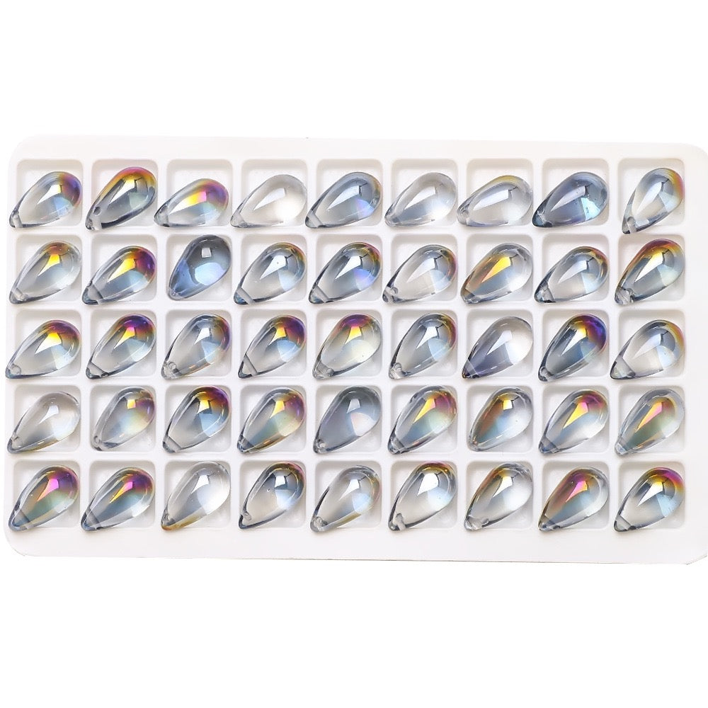 30pcs 9x15mm Teardrop Glass Pendants Beads