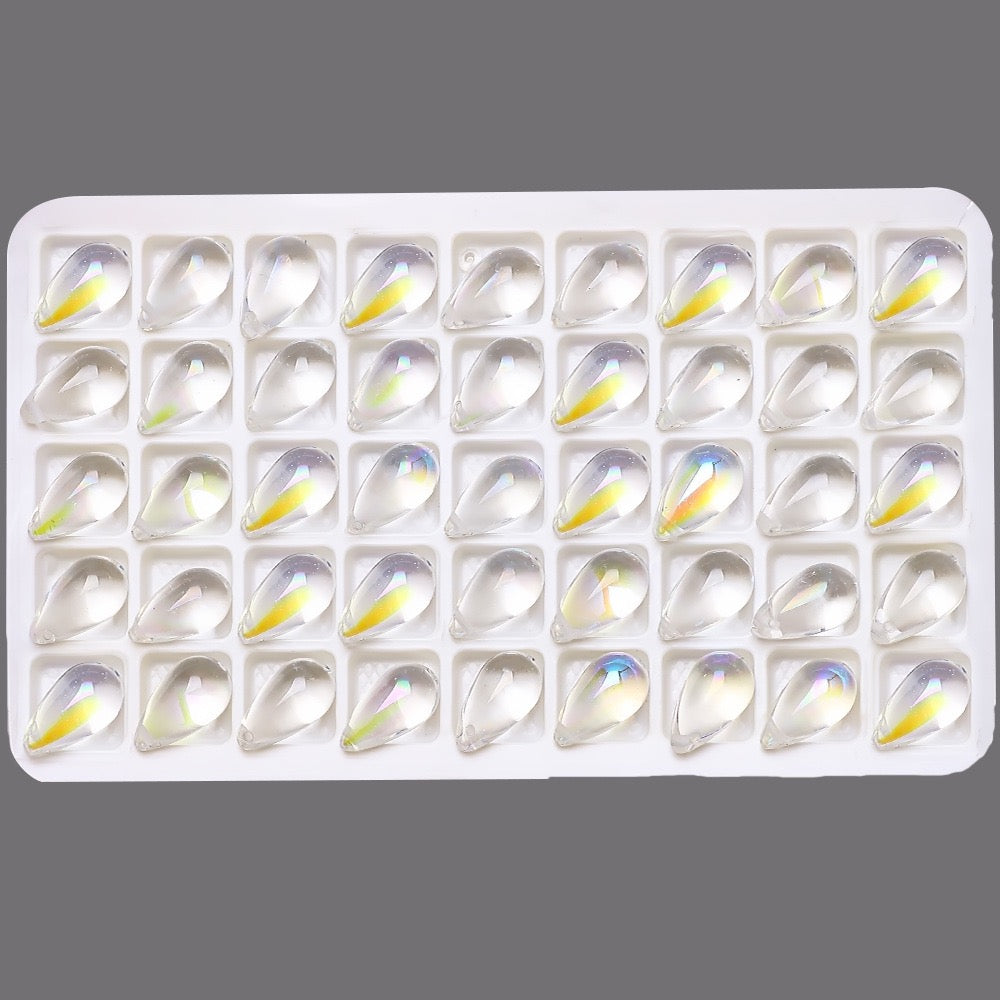 30pcs 9x15mm Teardrop Glass Pendants Beads