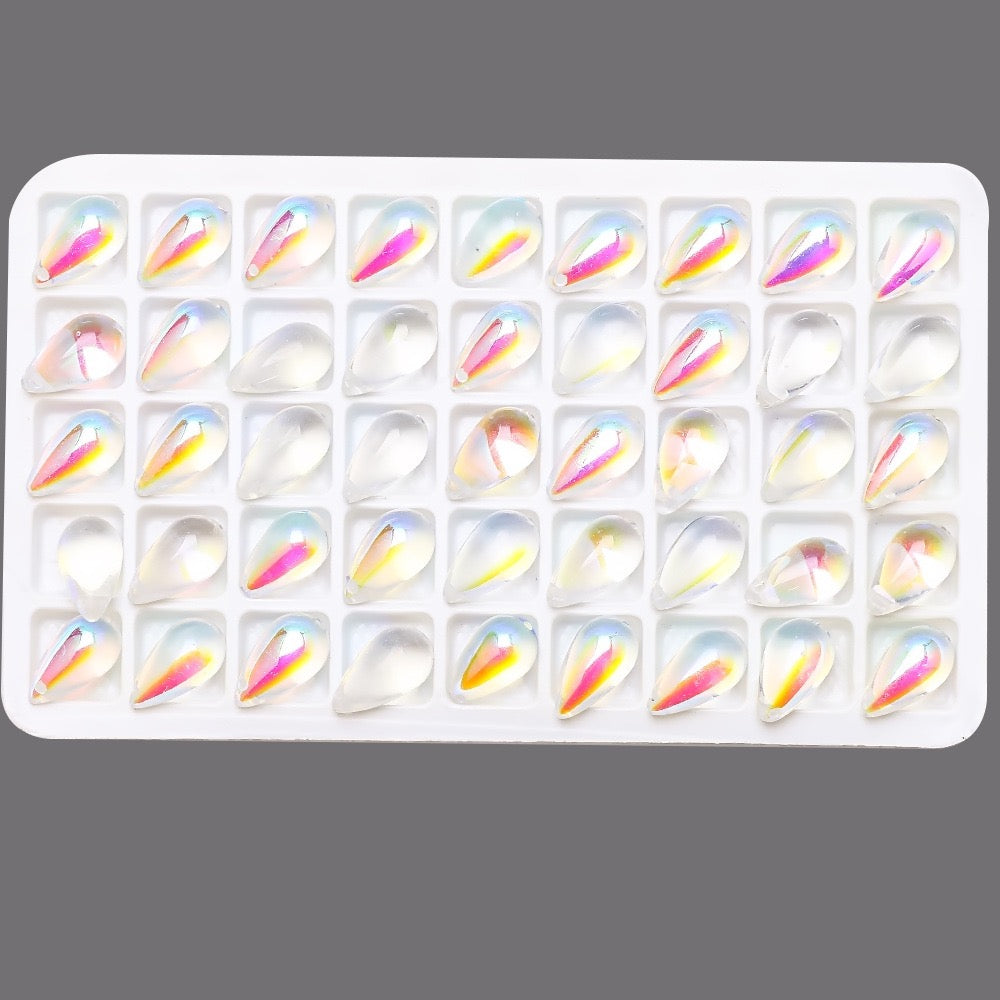 30pcs 9x15mm Teardrop Glass Pendants Beads
