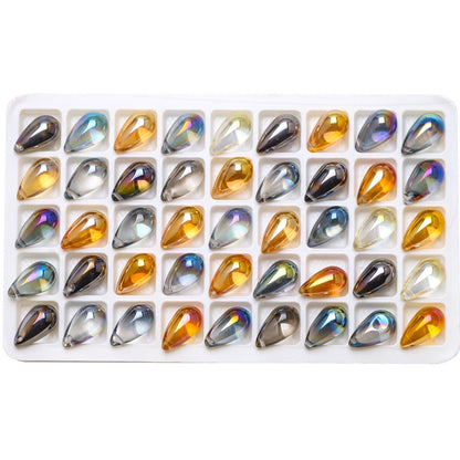 30pcs 9x15mm Teardrop Glass Pendants Beads