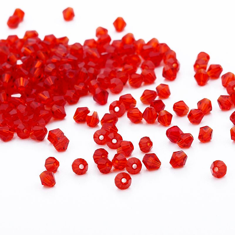 100pcs Shiny Faceted Austria Crystal Beads Bicone Beads
