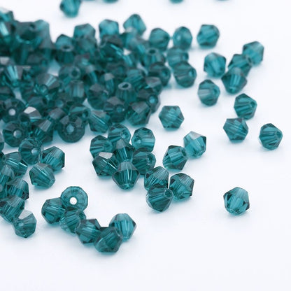 100pcs Shiny Faceted Austria Crystal Beads Bicone Beads