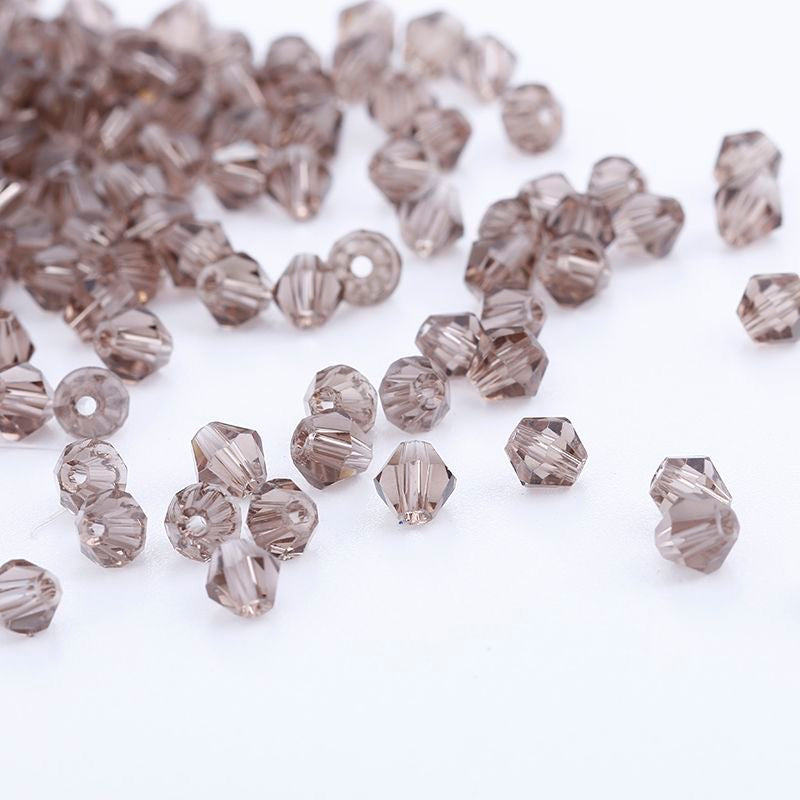 100pcs Shiny Faceted Austria Crystal Beads Bicone Beads