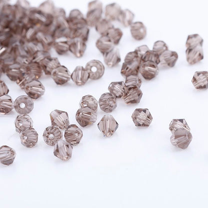 100pcs Shiny Faceted Austria Crystal Beads Bicone Beads