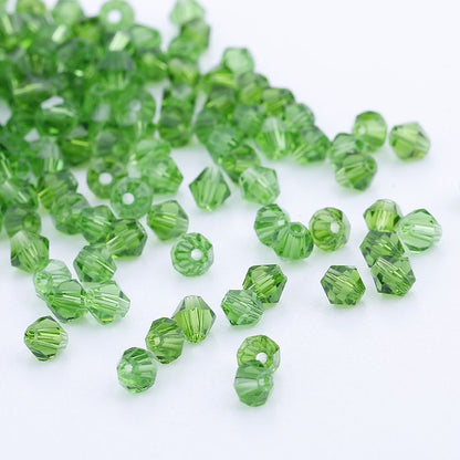 100pcs Shiny Faceted Austria Crystal Beads Bicone Beads
