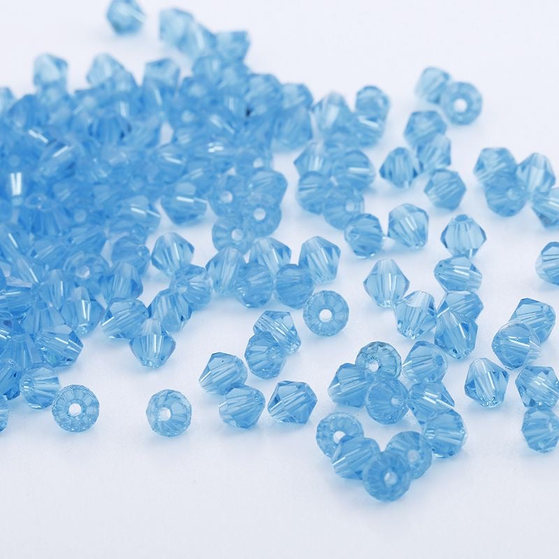 100pcs Shiny Faceted Austria Crystal Beads Bicone Beads
