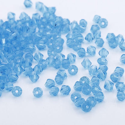 100pcs Shiny Faceted Austria Crystal Beads Bicone Beads
